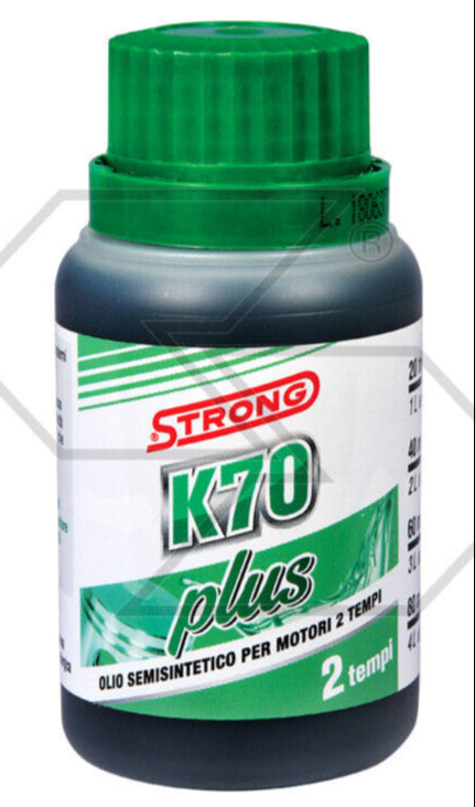 Olio Strong K70 Plus semisintetico per motori 2T